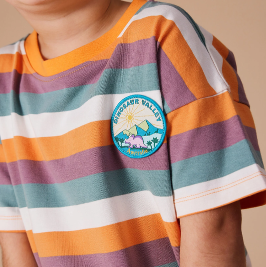 Goldie & Ace Dino Valley Nostalgia Stripe T-Shirt