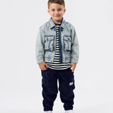 Goldie & Ace Essential Stripe Long Sleeve Top Navy