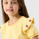 Goldie & Ace Flounce Shoulder Strawberry Top