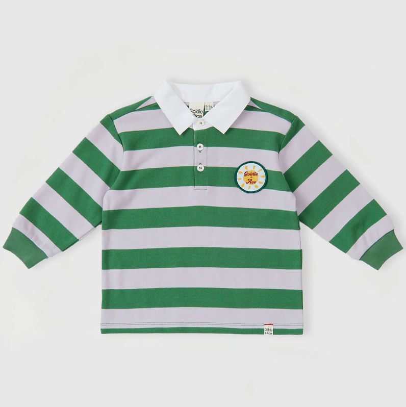 Goldie & Ace Game On Wide Stripe RugbyTop