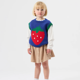 Goldie & Ace Jumbo Strawberry Knit Vest