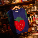 Goldie & Ace Jumbo Strawberry Knit Vest