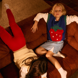 Goldie & Ace Jumbo Strawberry Knit Vest