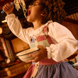 Goldie & Ace Laura Puff Sleeve Collar Long Sleeve Top