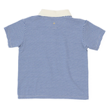 Goldie & Ace Navy Stripe Logo Polo Top