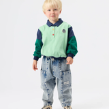 Goldie & Ace Panelled Relaxed Rugby Sweat Top