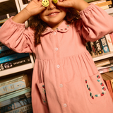 Goldie & Ace Wild Strawberry Corduroy Collar Dress