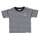 Goldie & Ace Essential Stripe Logo T-Shirt Navy