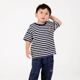 Goldie & Ace Essential Stripe Logo T-Shirt Navy