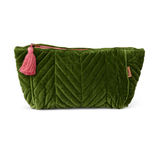 Kip & Co Moss Velvet Toiletry Bag