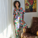Kip & Co Spring In The Air Adult Organic Cotton Short Sleeve Shirt & Pant Pyjama Set