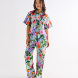Kip & Co Spring In The Air Adult Organic Cotton Short Sleeve Shirt & Pant Pyjama Set