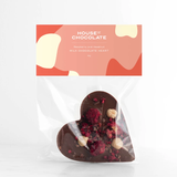 House Of Chocolate Large Heart Raspberry & Hazelnut