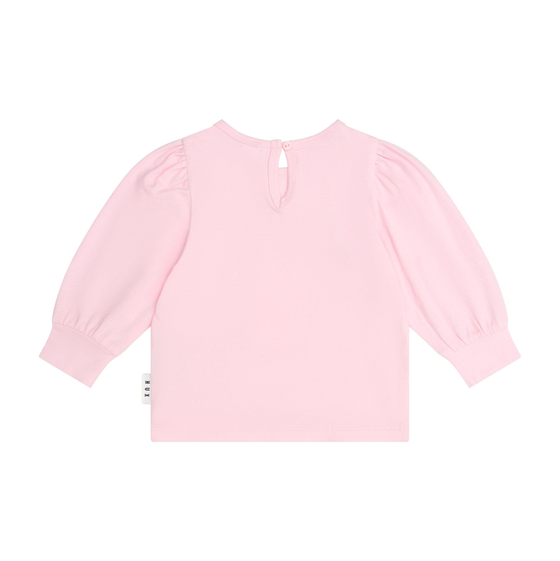 Huxbaby Flutter Unicorn Puff Sleeve Top Cherry Blossom