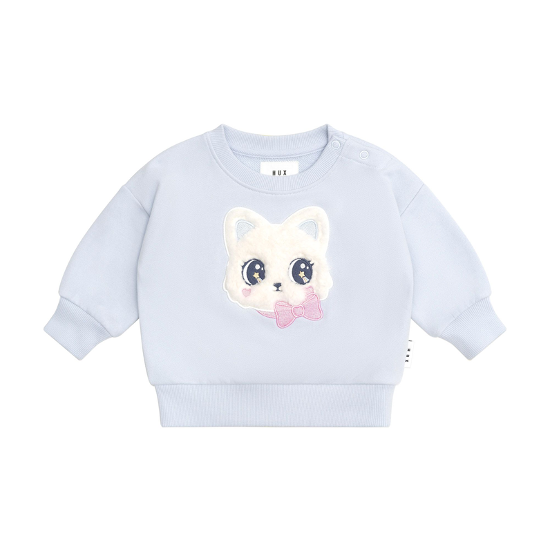 Huxbaby Furry Meow Meow Sweatshirt Fog