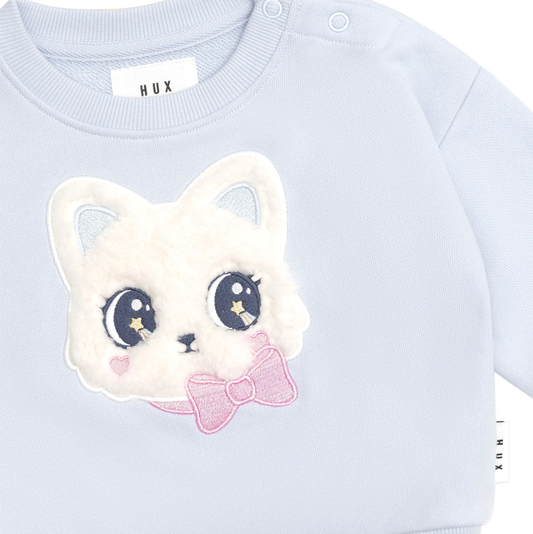 Huxbaby Furry Meow Meow Sweatshirt Fog