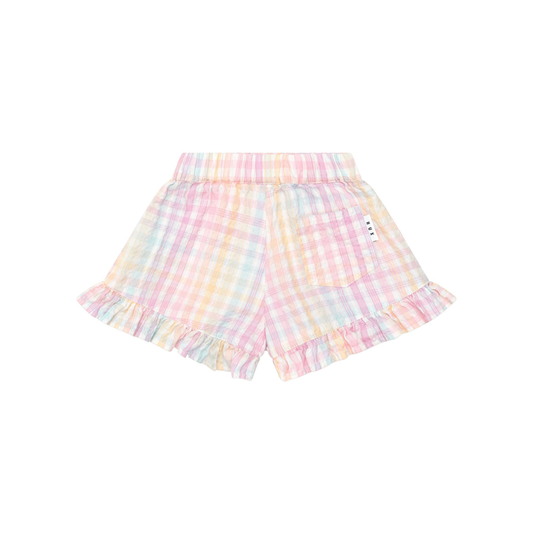 Huxbaby Rainbow Check Skort