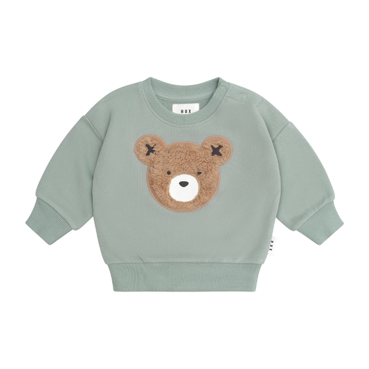 Huxbaby Furry Hux Sweatshirt Mineral Green