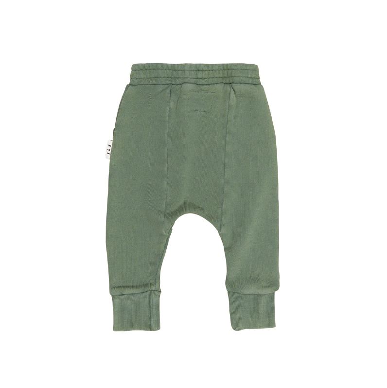 Huxbaby Drop Crotch Pants Washed Green