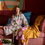 Kip & Co Belle Floral Linen Robe