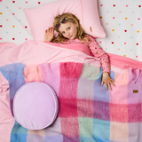 Kip & Co Candy Clouds Tartan Cosy Blanket