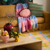 Kip & Co Candy Clouds Tartan Cosy Blanket