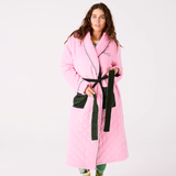 Kip & Co Candy Pine Quilted Velvet Robe