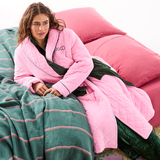 Kip & Co Candy Pine Quilted Velvet Robe
