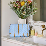 Kip & Co Como Stripe Quilted Cotton Toiletry Purse