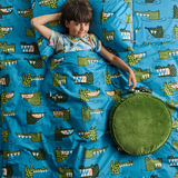 Kip & Co Crocodile Rock Blue Organic Cotton Quilt Cover