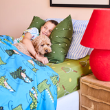Kip & Co Crocodile Rock Blue Organic Cotton Quilt Cover