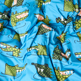 Kip & Co Crocodile Rock Blue Organic Cotton Quilt Cover