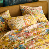 Kip & Co Forever Floral Butter Euro Linen Pillowcases 2P Set
