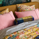 Kip & Co Forever Floral Butter Euro Linen Pillowcases 2P Set