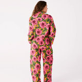 Kip & Co Golden Peony Adult Organic Cotton Long Sleeve Shirt & Pant Pyjama Set