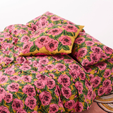 Kip & Co Golden Peony Embroidered Cushion