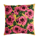 Kip & Co Golden Peony Embroidered Cushion