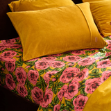 Kip & Co Golden Peony Organic Cotton Fitted Sheet