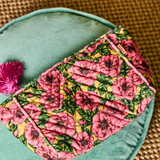 Kip & Co Golden Peony Velvet Toiletry Bag