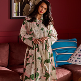 Kip & Co Hydrangea Pink Linen Robe