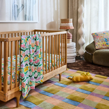 Kip & Co Popping Flowers Green Bamboo Swaddle