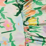 Kip & Co Popping Flowers Green Organic Cotton Baby Fitted Sheet