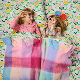 Kip & Co Popping Flowers Green Organic Cotton Fitted Sheet