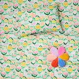 Kip & Co Popping Flowers Green Organic Cotton Pillowcase