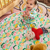Kip & Co Popping Flowers Green Quilted Baby Play Mat