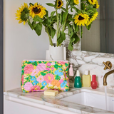 Kip & Co Follow The Sun Yellow Quilted Cotton Toiletry Purse