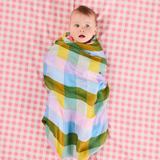 Kip & Co Sorbet Tartan Bamboo Swaddle