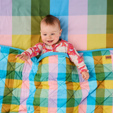 Kip & Co Sorbet Tartan Organic Cotton Baby Fitted Sheet
