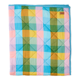 Kip & Co Sorbet Tartan Organic Cotton Quilted Cot Bedspread
