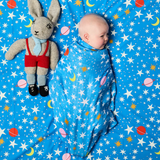 Kip & Co Stars And Moon Bamboo Swaddle